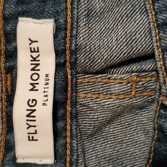 Flying Monkey Platinum Distressed Jean Shorts Women's Size 24 - Picture 7 of 8